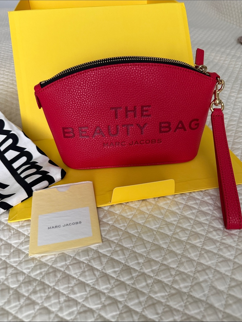 Marc Jacobs Leather “The Beauty Bag” in Fuchsia Pink